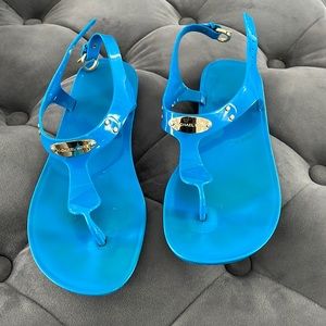 MICHAEL KORS BLUE sandals! worn!